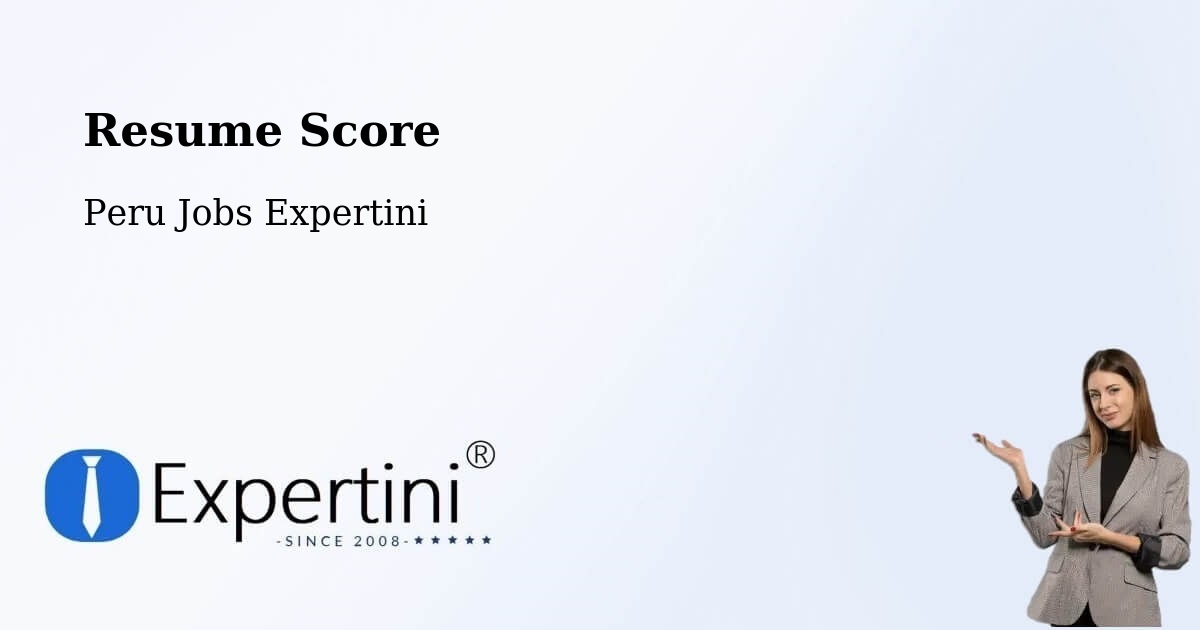 Resume Score & Job Description Match Tool – Chota - Peru Jobs Expertini